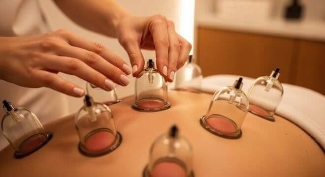 Cupping therapy on the back